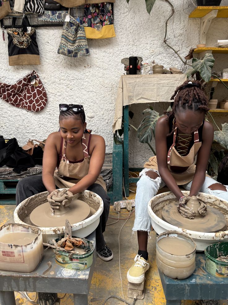 Young women learning a vocational skill
